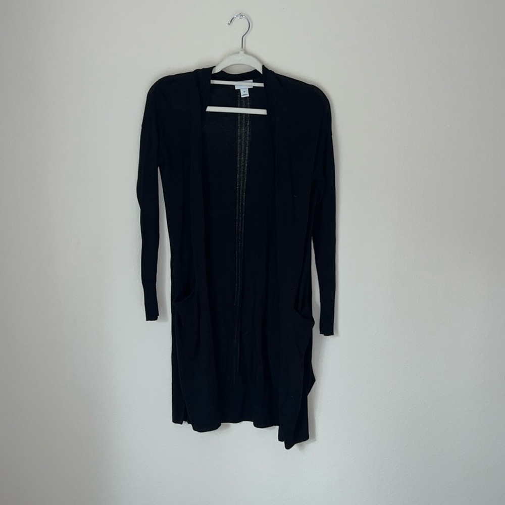 Black long sleeve cardigan